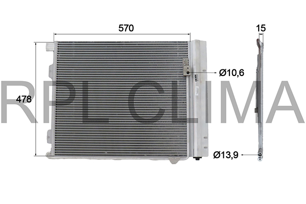 Condensator, climatizare APCDMN5010 RPL QUALITY