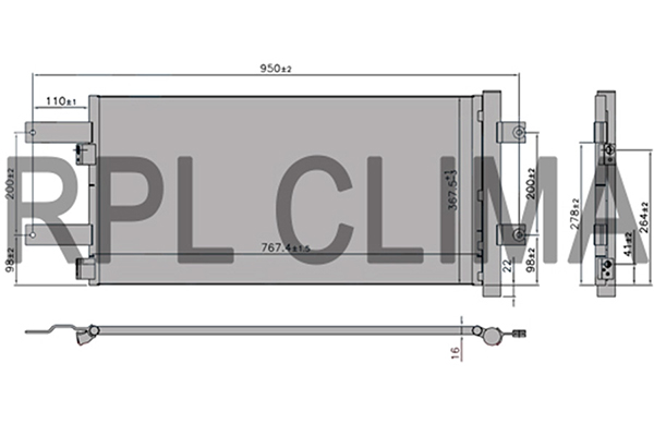 Condensator, climatizare APCDMN5011 RPL QUALITY