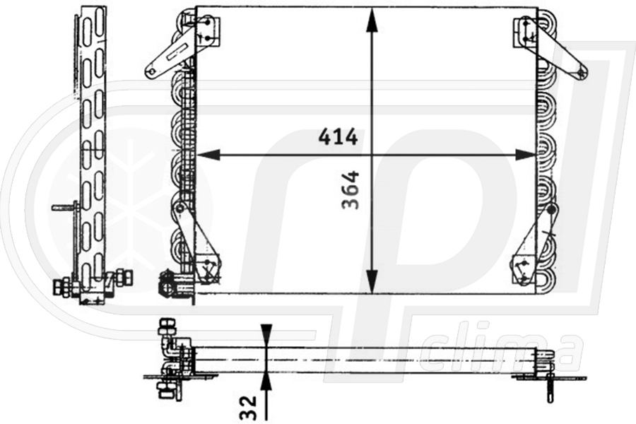 Condensator, climatizare APCDNI0071 RPL QUALITY