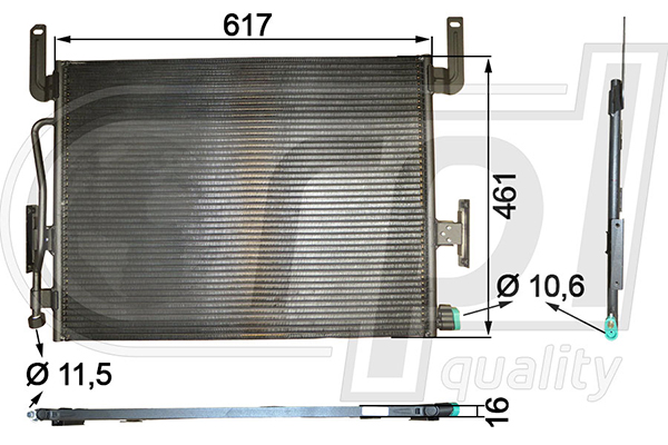 Condensator, climatizare APCDRE5039 RPL QUALITY
