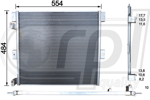 Condensator, climatizare APCDRE5078 RPL QUALITY