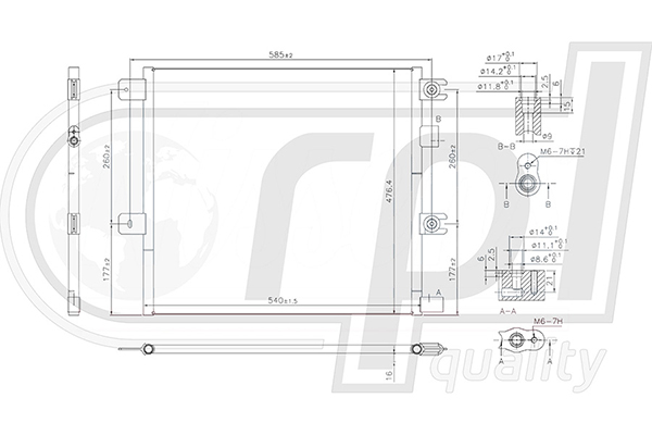 Condensator, climatizare APCDRE5083 RPL QUALITY