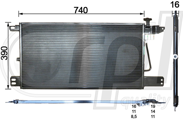 Condensator, climatizare APCDSC5005 RPL QUALITY