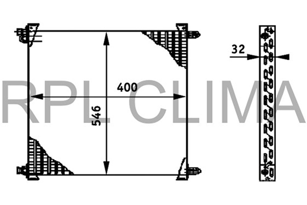 Condensator, climatizare APCDVO0023 RPL QUALITY