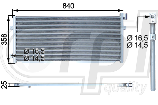 Condensator, climatizare APCDVO5025 RPL QUALITY