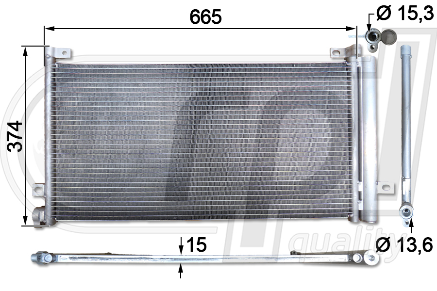 Condensator, climatizare APCDVO5049 RPL QUALITY