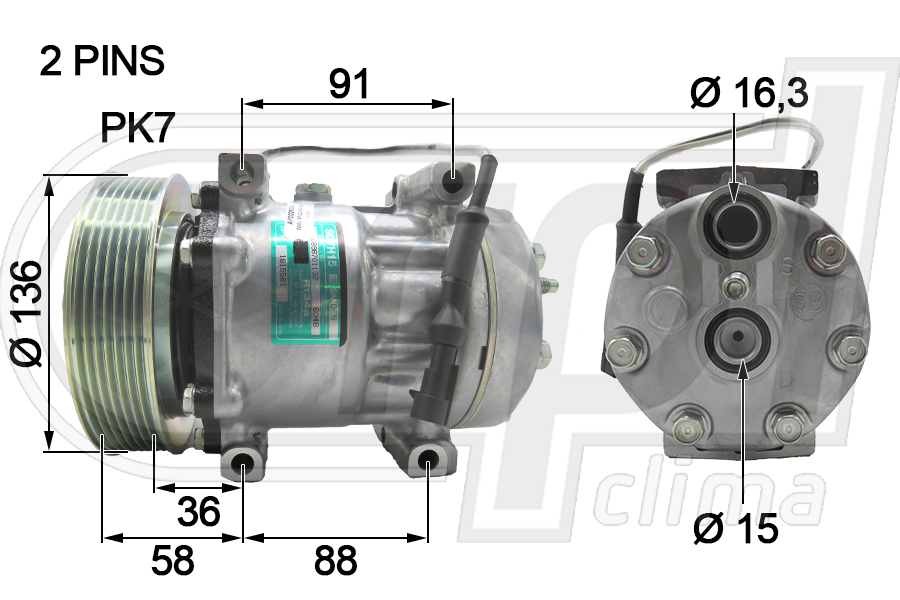 Compresor, climatizare APCODF0004 RPL QUALITY