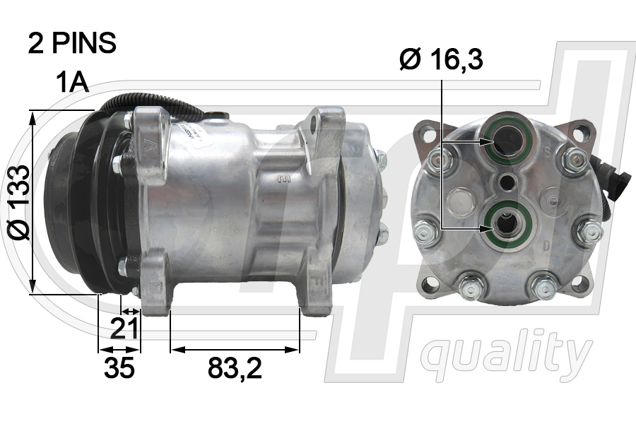 Compresor, climatizare APCODF5002 RPL QUALITY