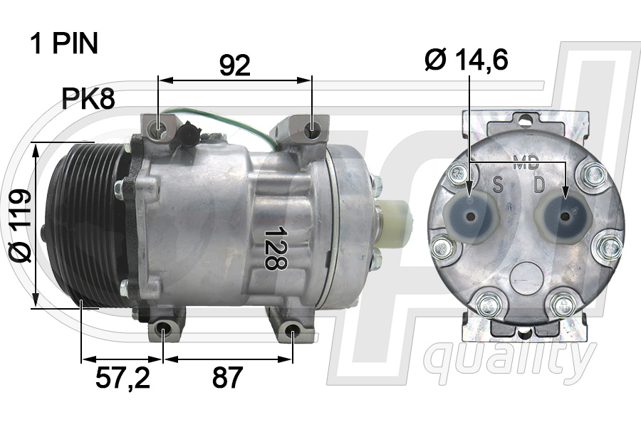 Compresor, climatizare APCOIV5006 RPL QUALITY