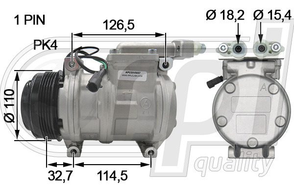 Compresor, climatizare APCOIV5007 RPL QUALITY