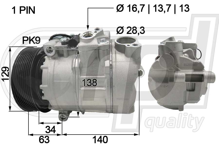 Compresor, climatizare APCOMB5033 RPL QUALITY