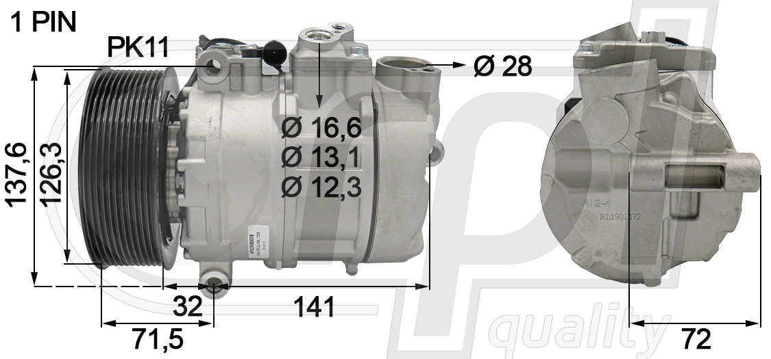 Compresor, climatizare APCOMB5038 RPL QUALITY