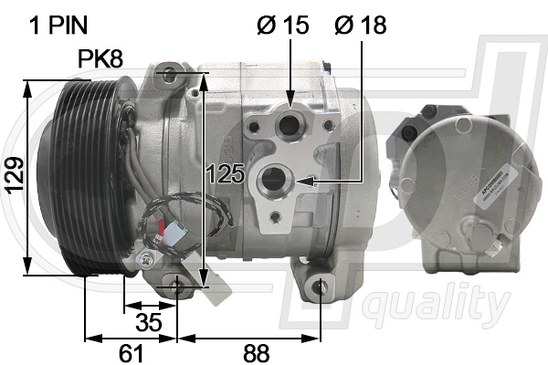 Compresor, climatizare APCOMB5080 RPL QUALITY