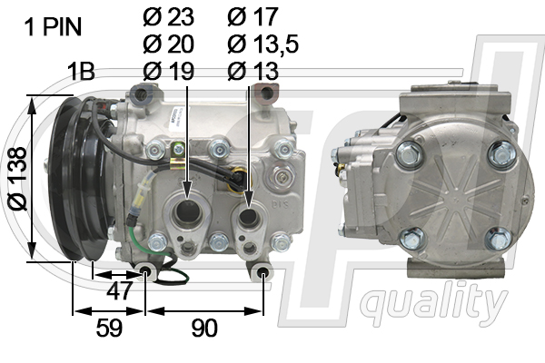 Compresor, climatizare APCOMI5039 RPL QUALITY