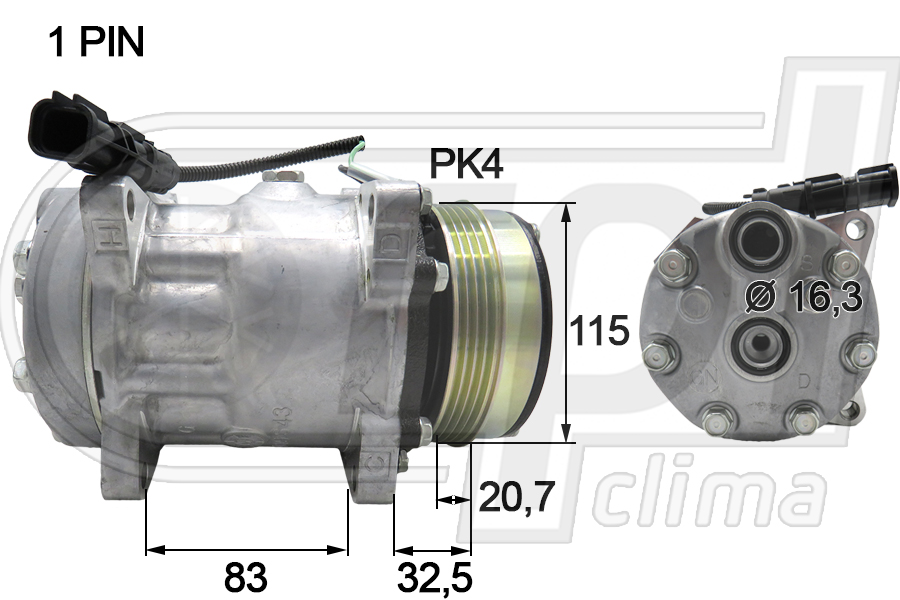 Compresor, climatizare APCOMN0003 RPL QUALITY