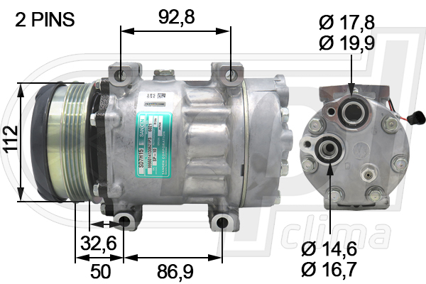 Compresor, climatizare APCONH0002 RPL QUALITY