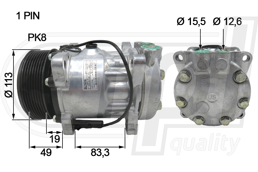 Compresor, climatizare APCONI5060 RPL QUALITY