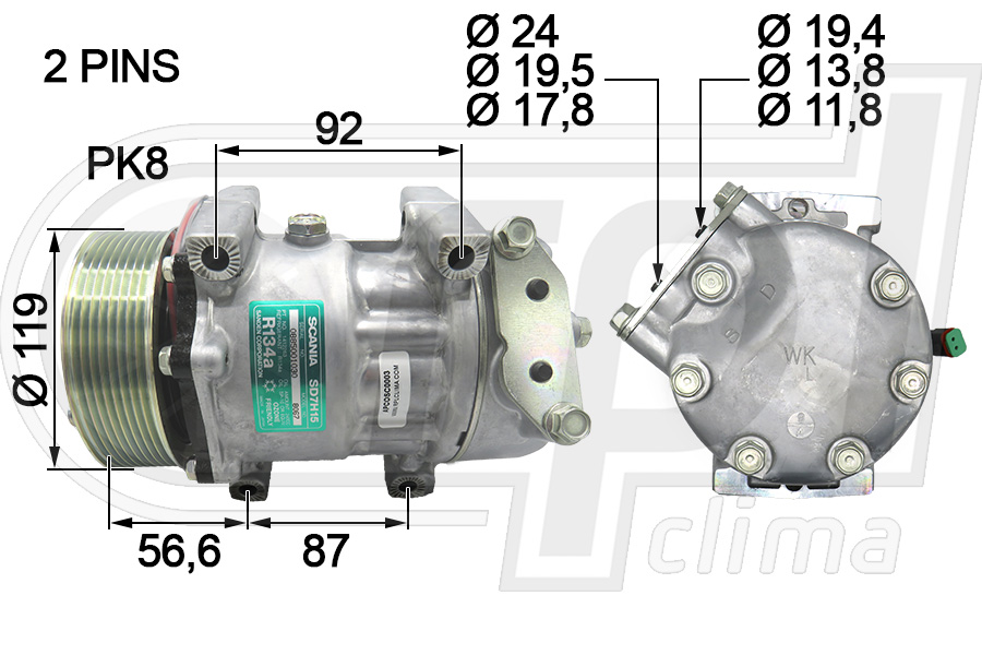 Compresor, climatizare APCOSC0003 RPL QUALITY