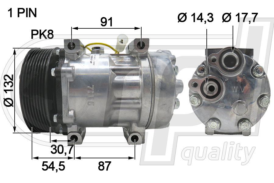Compresor, climatizare APCOVO5014 RPL QUALITY