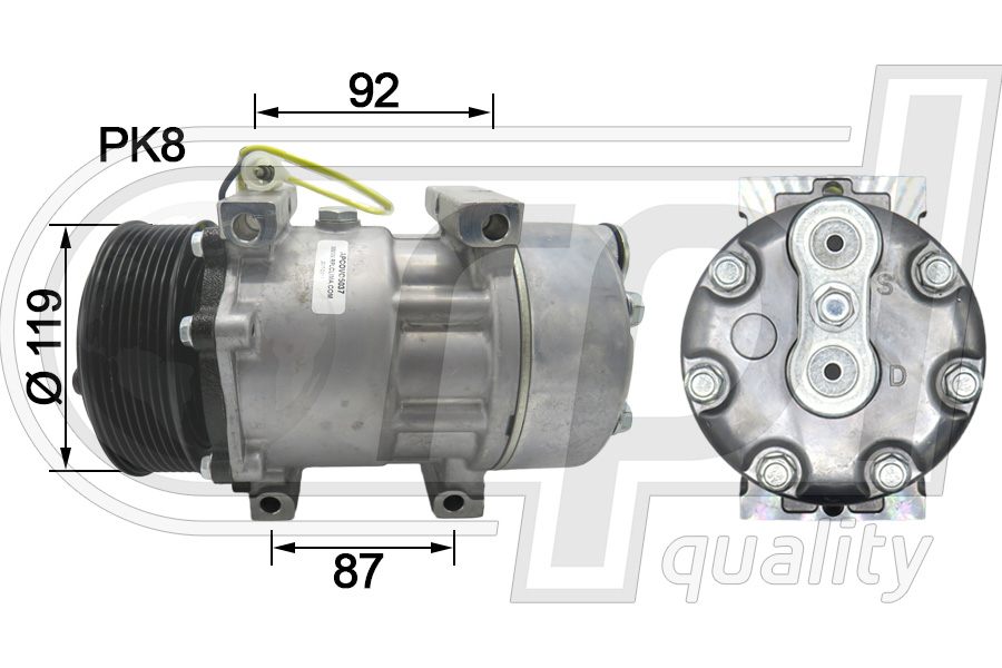 Compresor, climatizare APCOVO5037 RPL QUALITY