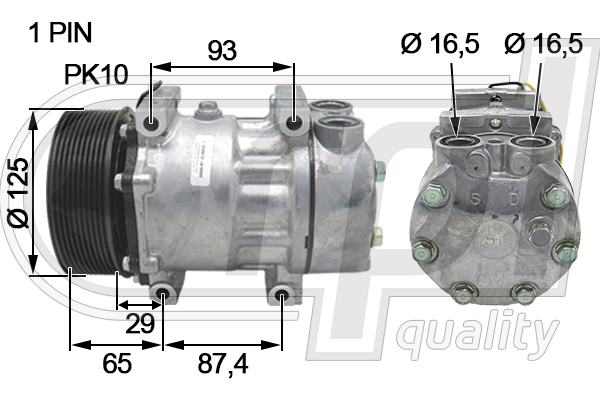 Compresor, climatizare APCOVO5062 RPL QUALITY
