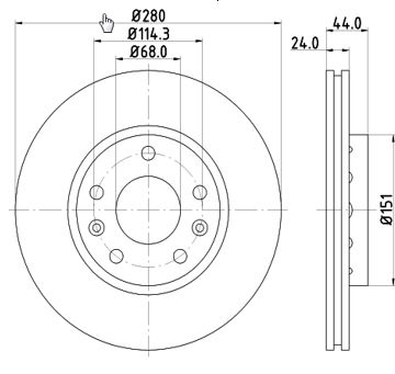 Disc frana 12108515 MTR