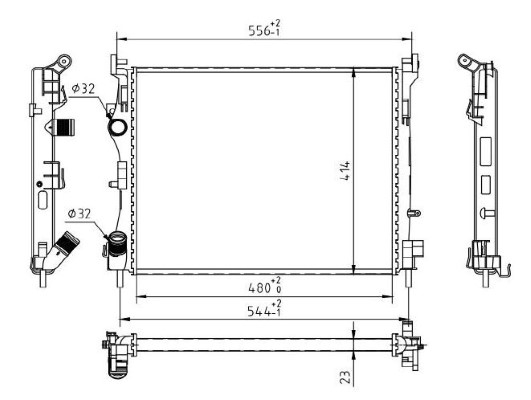 Radiator, racire motor 13054399 MTR