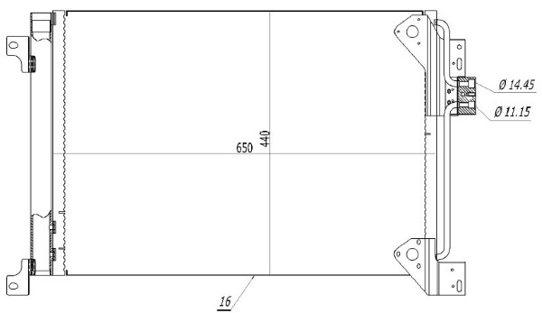 Condensator, climatizare 13054524 MTR