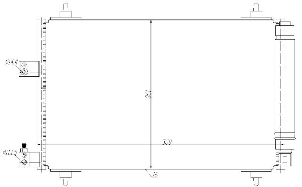 Condensator, climatizare 13054533 MTR