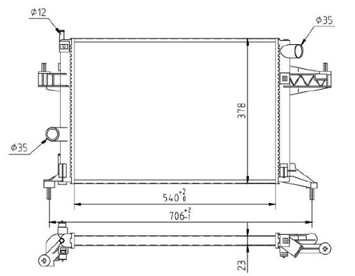 Radiator, racire motor 13054556 MTR