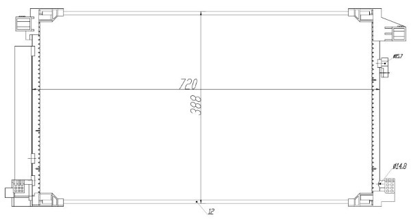 Condensator, climatizare 13054661 MTR