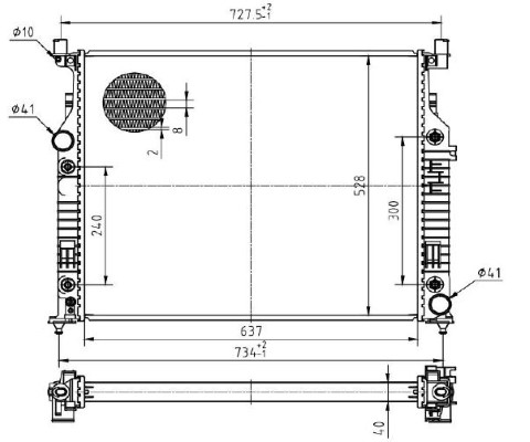 Radiator, racire motor 13054859 MTR