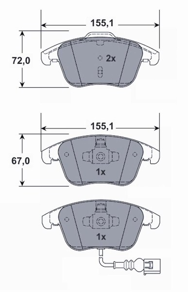 Set placute frana,frana disc MT486 MTR