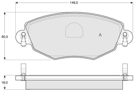 Set placute frana,frana disc MT518 MTR