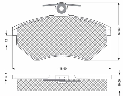 Set placute frana,frana disc MT533 MTR