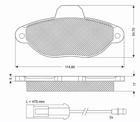 Set placute frana,frana disc MT564 MTR