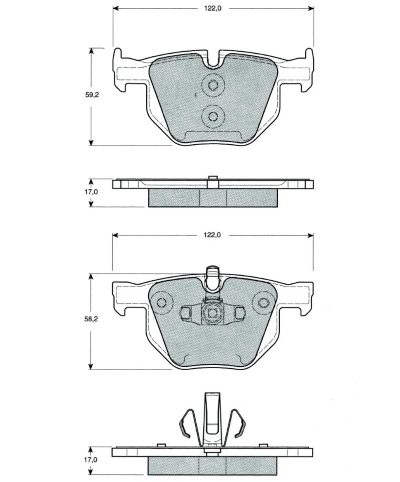 Set placute frana,frana disc MT590 MTR