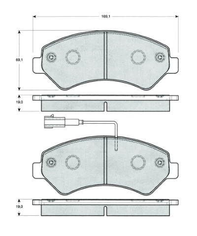 Set placute frana,frana disc MT591 MTR