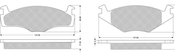 Set placute frana,frana disc MT667 MTR