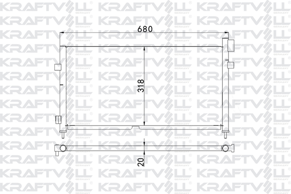 Condensator, climatizare 08060112 KRAFTVOLL GERMANY