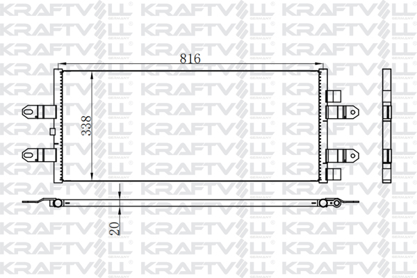 Condensator, climatizare 08060180 KRAFTVOLL GERMANY