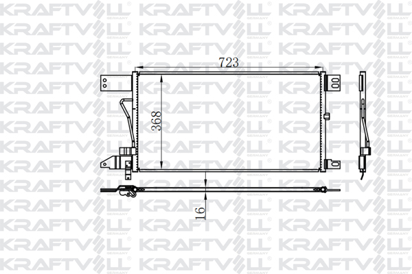 Condensator, climatizare 08060181 KRAFTVOLL GERMANY