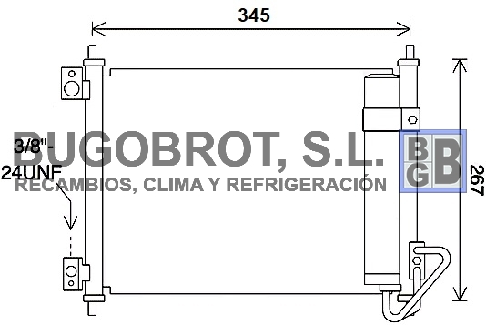 Condensator, climatizare 62-DN5432 BUGOBROT