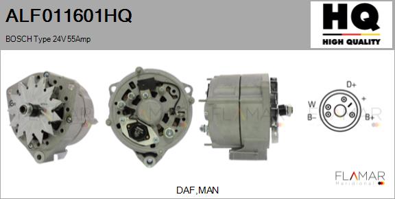 Generator / Alternator ALF011601HQ FLAMAR