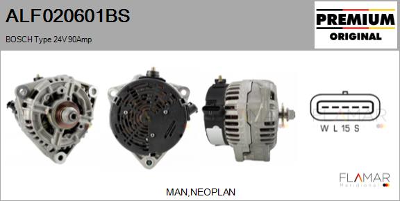 Generator / Alternator ALF020601BS FLAMAR