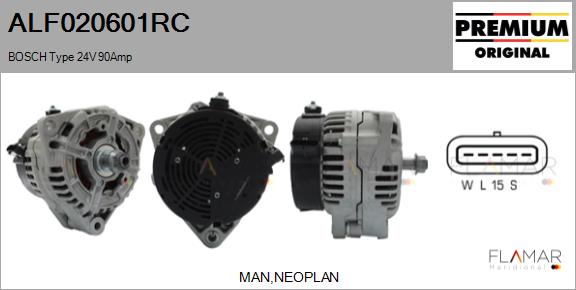 Generator / Alternator ALF020601RC FLAMAR