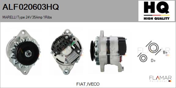 Generator / Alternator ALF020603HQ FLAMAR
