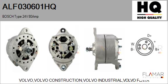 Generator / Alternator ALF030601HQ FLAMAR