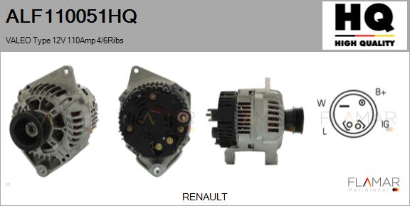 Generator / Alternator ALF110051HQ FLAMAR