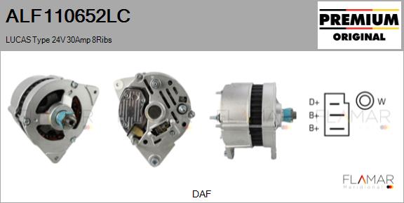 Generator / Alternator ALF110652LC FLAMAR